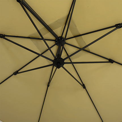 Large Square Canopy Rotating Outdoor Cantilever Parasol with Fillable Base