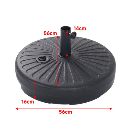 Parasol Base Stand / Water Filled 28KG For Square and Round Parasol