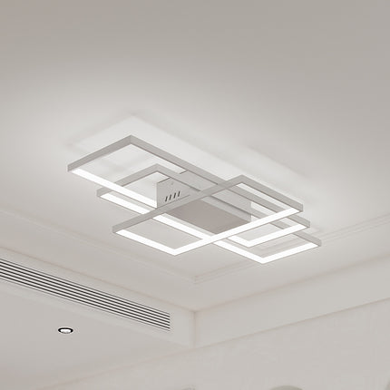 Modern Rectangle LED Chandelier Ceiling Light , 90CM Cool White