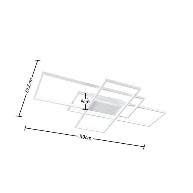 Modern Rectangle LED Chandelier Ceiling Light , 110CM Non-dimmable