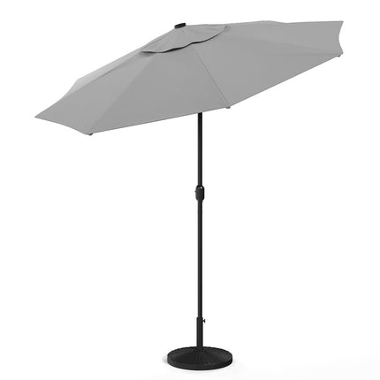 Patio Umbrella 3M Large Traditional Outdoor Parasol with Resin Base