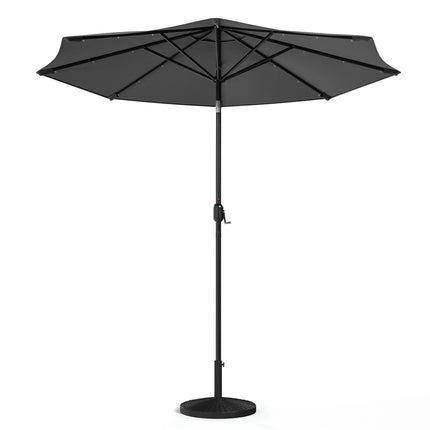 Patio Umbrella 3M Large Traditional Parasol with Resin Base