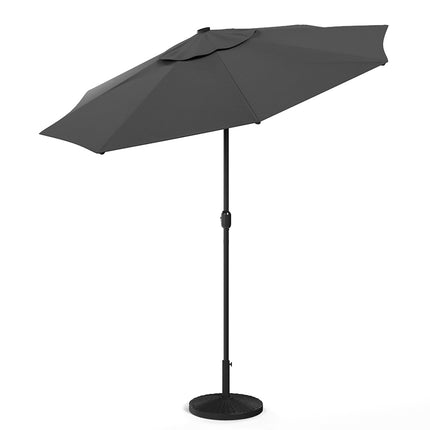 Patio Umbrella 3M Large Traditional Parasol with Resin Base