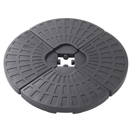 3M Banana Parasol Patio Umbrella Sun Shade Shelter with Fanshaped Base, Black