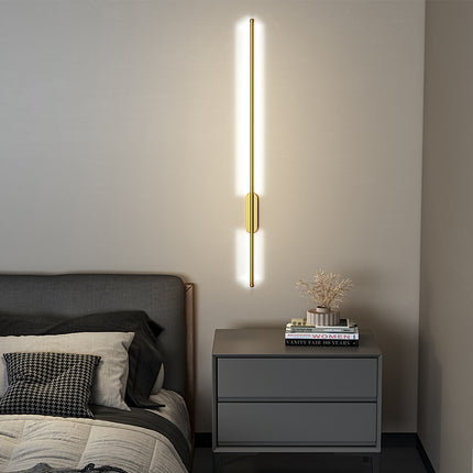Modern Gold Aluminum Linear LED Wall Light 100cm