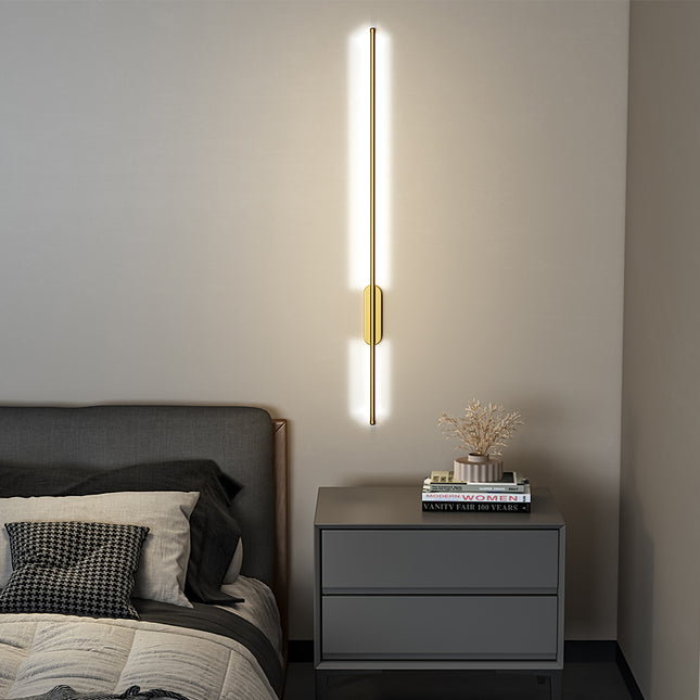 Modern Gold Aluminum Linear LED Wall Light 100cm
