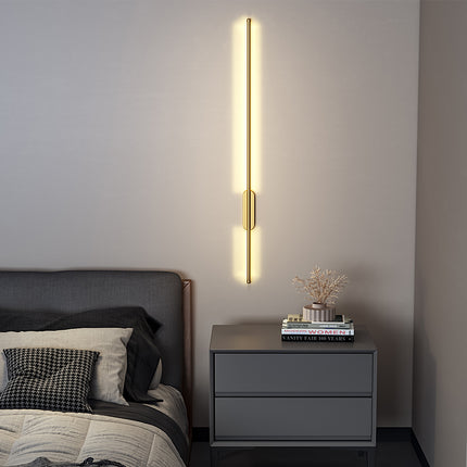 1M Modern Wall Light Gold Linear LED Warm Light Sconce