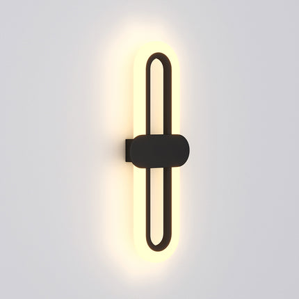 40cm Modern Oval LED Wall Light with Acrylic Shade