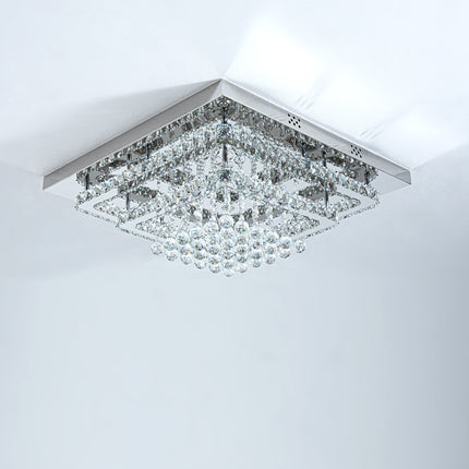 Modern Crystal LED Flush Mount Ceiling Light Fixture 60x60x20CM