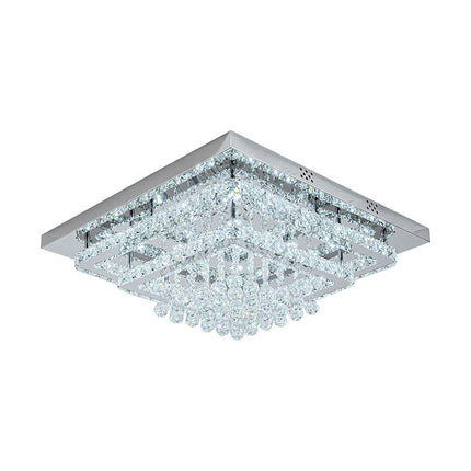 Modern Crystal LED Flush Mount Ceiling Light Fixture 60x60x20CM