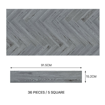 36Pcs Rustic Style PVC Wood Plank Flooring