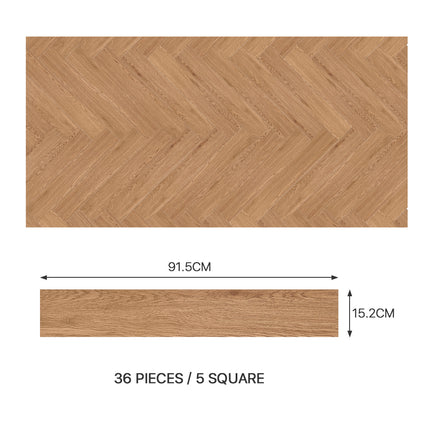 36Pcs Rustic Style PVC Wood Plank Flooring