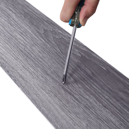 36 Pcs Wood Grain PVC Self-Adhesive Flooring Plank 91.5cm L x 15.2cm W