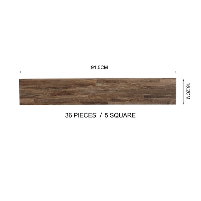 PVC Wooden Self-adhesive Laminate Flooring Planks for Home Decor 91x16 cm