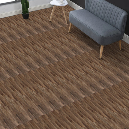 36Pcs PVC Wooden Self-adhesive Laminate Flooring Planks for Home Decor