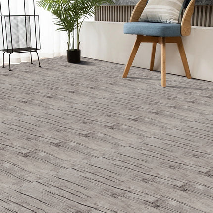 36 Pcs Wood Grain PVC Self-Adhesive Flooring Plank 91.5cm L x 15.2cm W