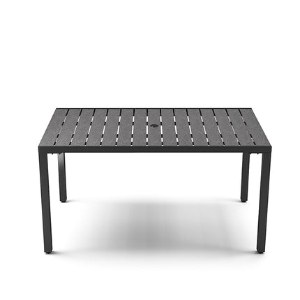 Grey 150cm Garden Dining Table with Parasol Hole