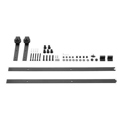 Rustic J Shaped Barn Door Hardware Kit 6.6ft