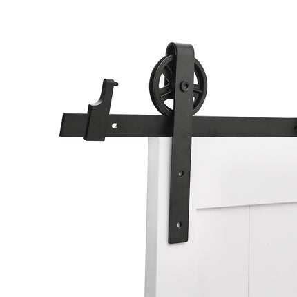 Rustic Barn Door Hardware Kit with Wheel Rollers 6.6ft