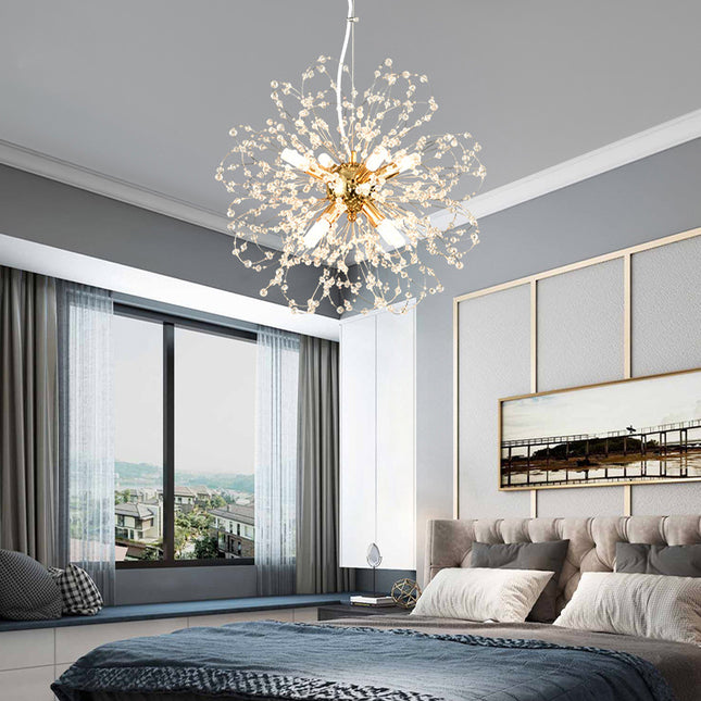 Sputnik Hanging Pendant Light Bulb Not Included, Gold