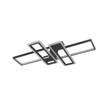 Geometric Black Frame LED Ceiling Light 90x60