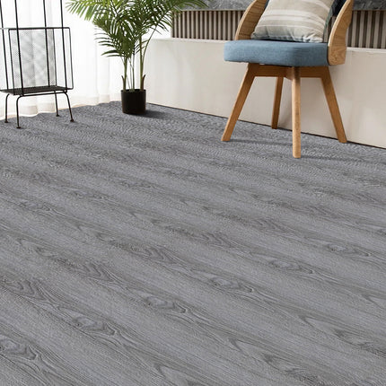 Grey Rustic Lifelike Wood Grain Self-adhesive PVC Flooring 91x15 cm