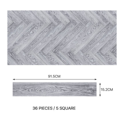 36Pcs Realistic Wood Effect PVC Self-Adhesive Flooring Tile