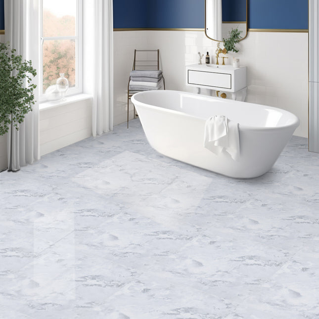 24Pcs Square Self Adhesive Stone Effect Floor Tiles
