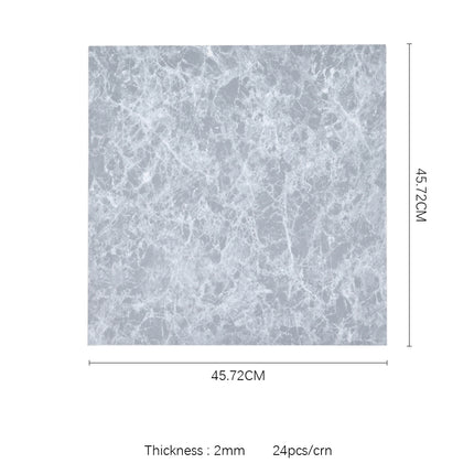Set of 24 Square Self Adhesive Stone Effect PVC Floor Tiles 45x45 cm