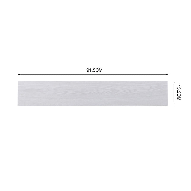 White Rustic Style Wood Plank PVC Laminate Flooring, 5 Square, 91x15 cm