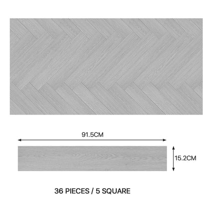 36Pcs Rustic Style Wood Plank PVC Laminate Flooring 91x15cm