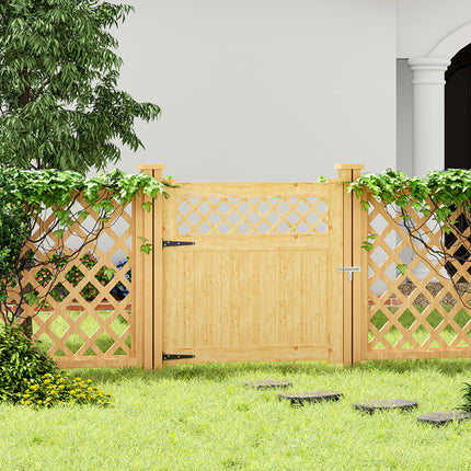 Diyspace Rhombus Garden Wood Fence Gate