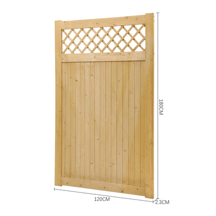 Natural Wood Diamond Garden Gate with Latch 150cm or 180cm H
