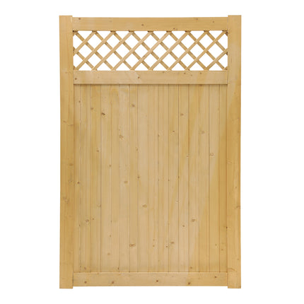 Natural Wood Diamond Garden Gate with Latch 150/180cm H