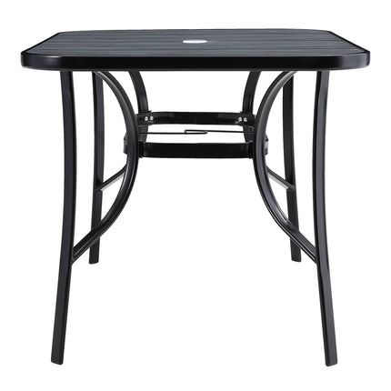 120cm Rectangular Garden Tempered Glass Wood Grain Coffee Table