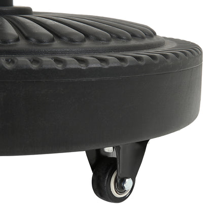 25KG Outdoor Concrete-Filled Patio Umbrella Base with Wheels