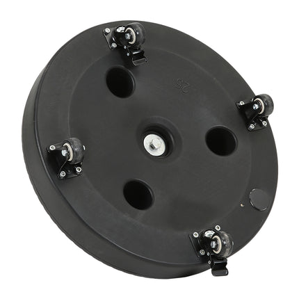 25KG Outdoor Concrete-Filled Patio Umbrella Base with Wheels
