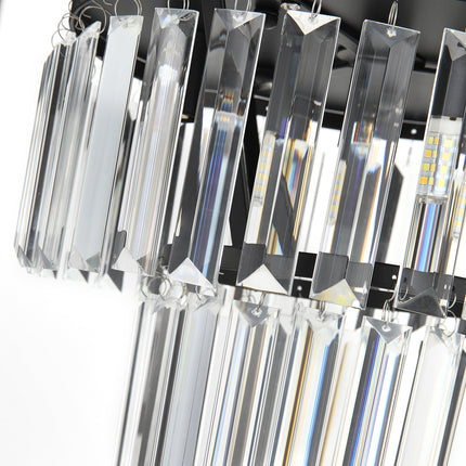 Modern Black 30x20cm Crystal LED Ceiling Light
