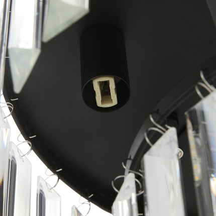 Modern Black 30x20cm Crystal LED Ceiling Light