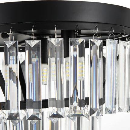 Modern Black 30x20cm Crystal LED Ceiling Light