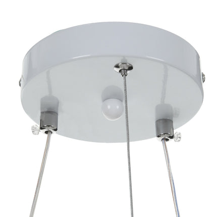 White Feather LED Pendant Light with Crystal Balls