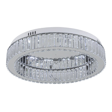 Modern Round Crystal Ceiling Light with Cool White Light