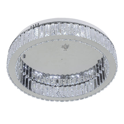 Modern Round Crystal Ceiling Light with Cool White Light