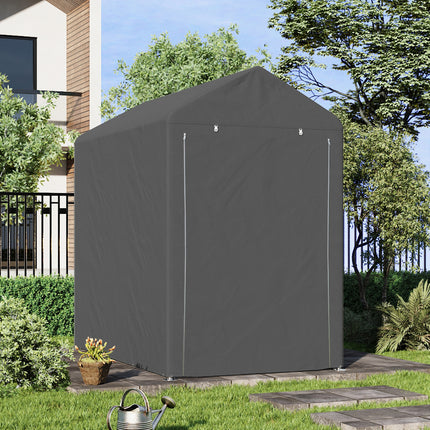 Dark Grey 4x6FT Versatile Tube Roll-up Storage Shed