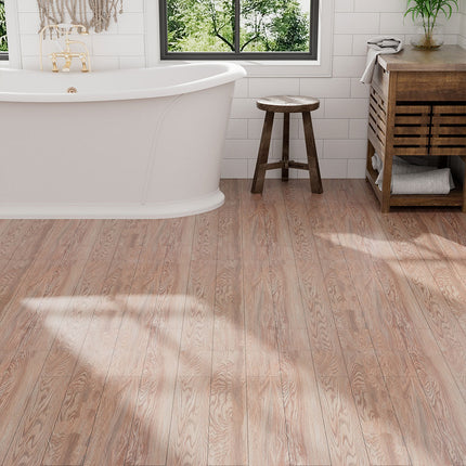 Rustic Wood Grain Self-adhesive PVC Flooring 91x15 cm