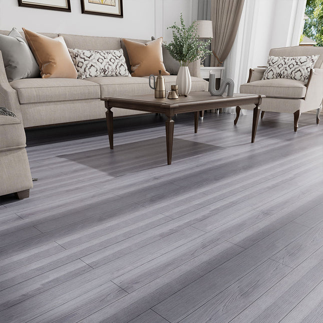 36Pcs Grey Rustic Wood Grain Self-adhesive PVC Flooring 91x15 cm