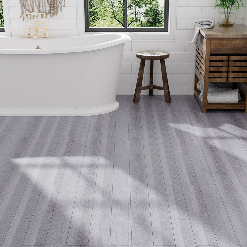 36Pcs Grey Rustic Wood Grain Self-adhesive PVC Flooring