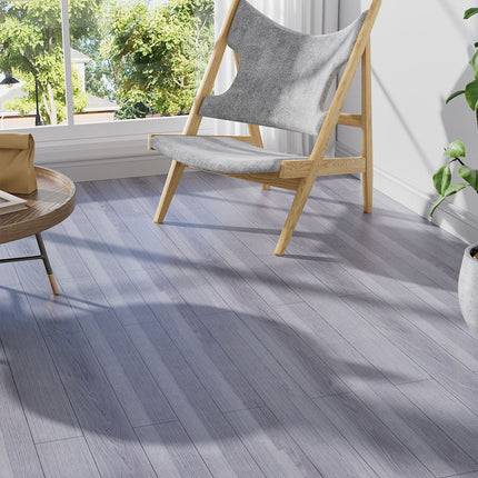 36Pcs Grey Rustic Wood Grain Self-adhesive PVC Flooring 91x15 cm