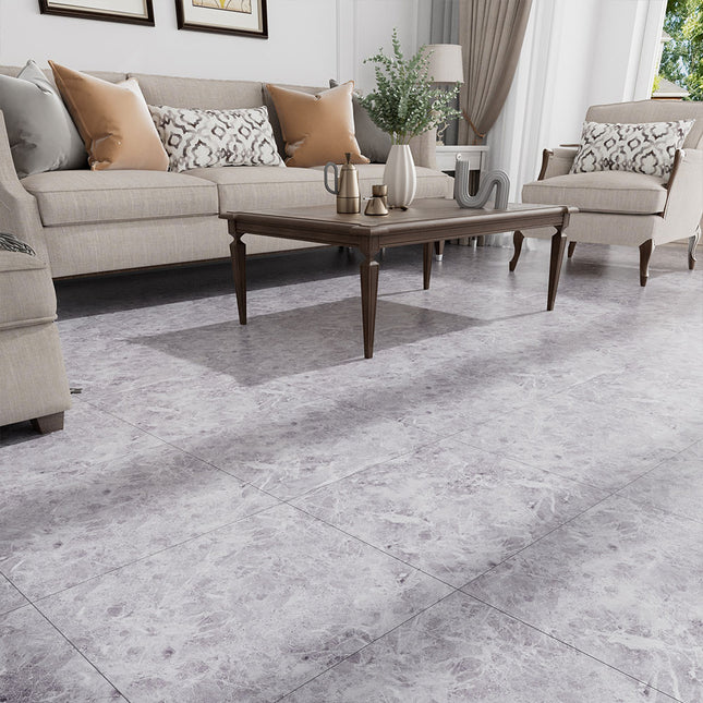 24Pcs Marble Texture Self-adhesive PVC Flooring Tile 45x45 cm