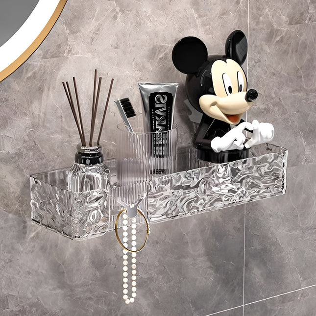 Set of 2 Wall Mounted Rectangular Shower Caddies 28 x 6cm